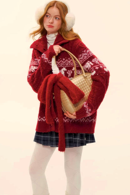 Fair Isle Wool Cardigan