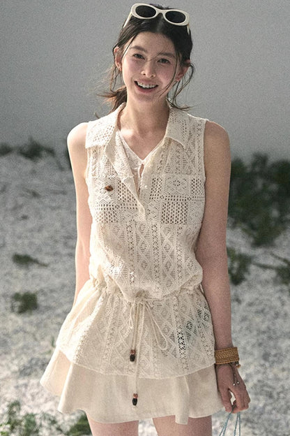 Lace Hollow-Out Summer Top