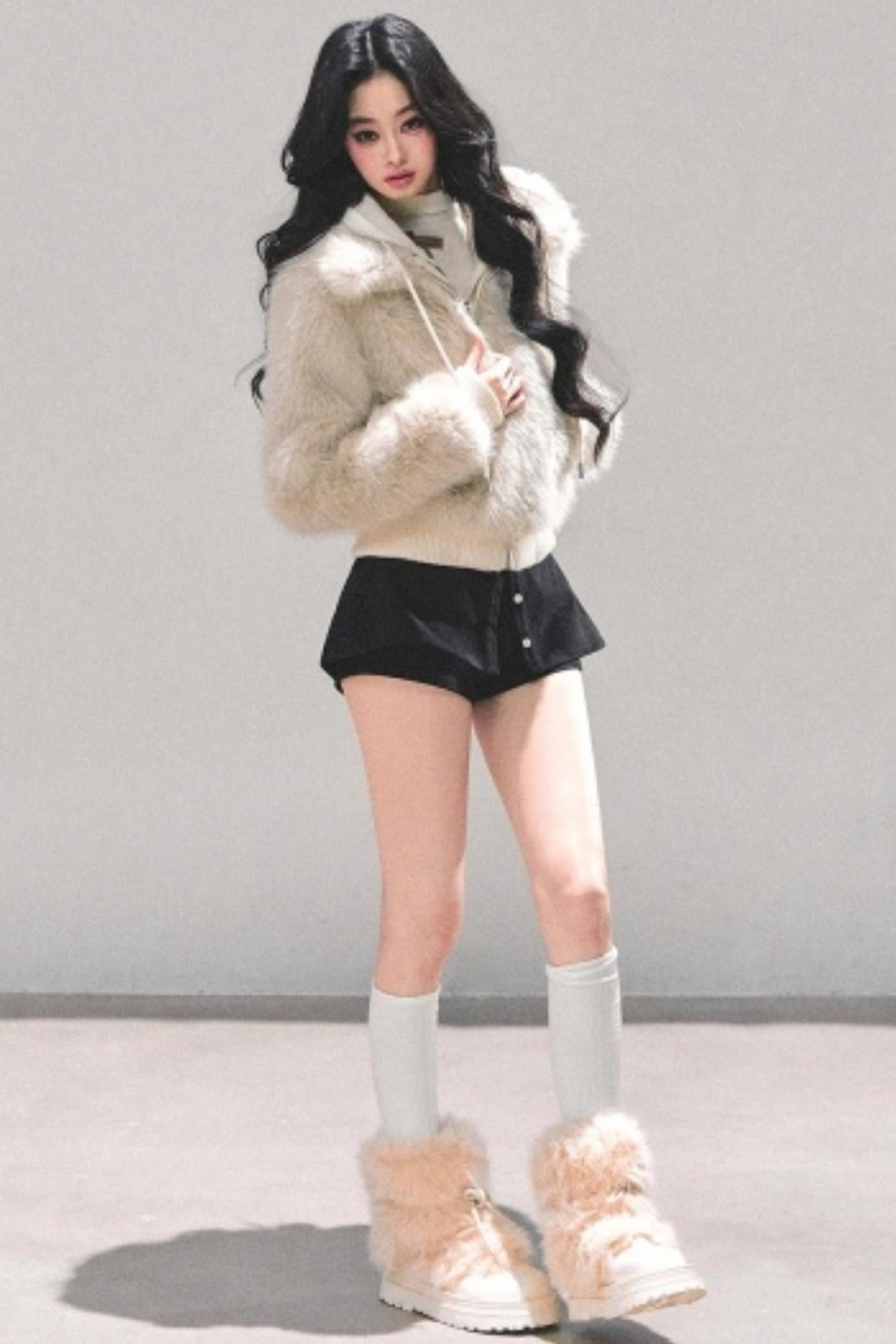 Hooded Fur Winter Coat