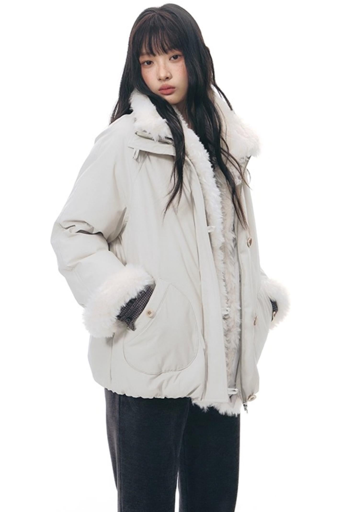 Detachable Fur Collar Cotton Jacket