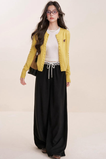 Romantic Lace Wide-Leg Pants