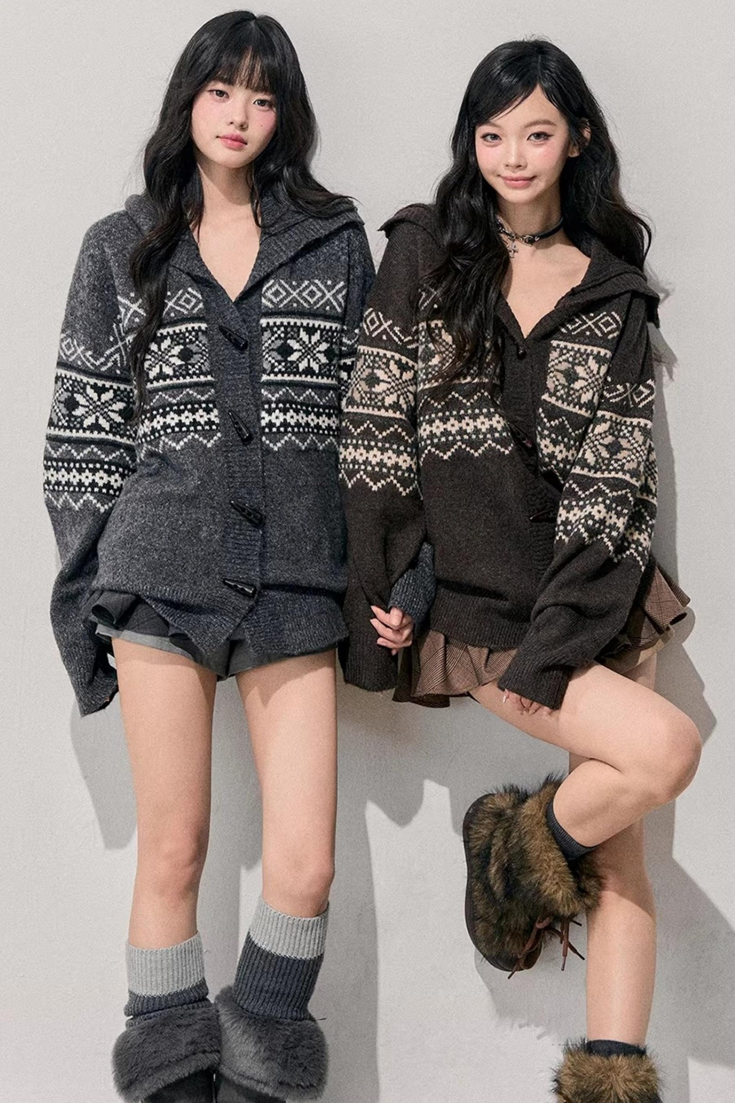 Fair Isle Duffle Cardigan