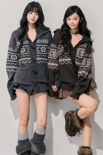 Fair Isle Duffle Cardigan