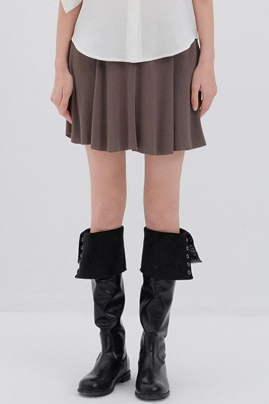 Korean Pleated Midi Skirt