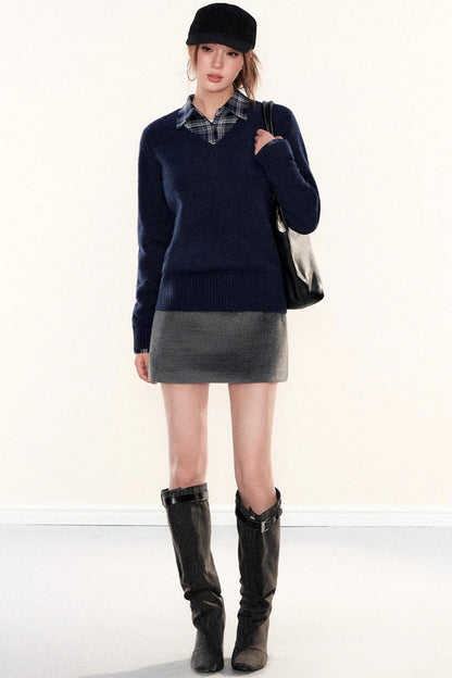 Soft Knit V-Neck Sweater