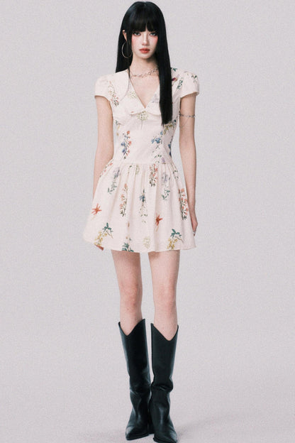 Floral Doll Neck Dress