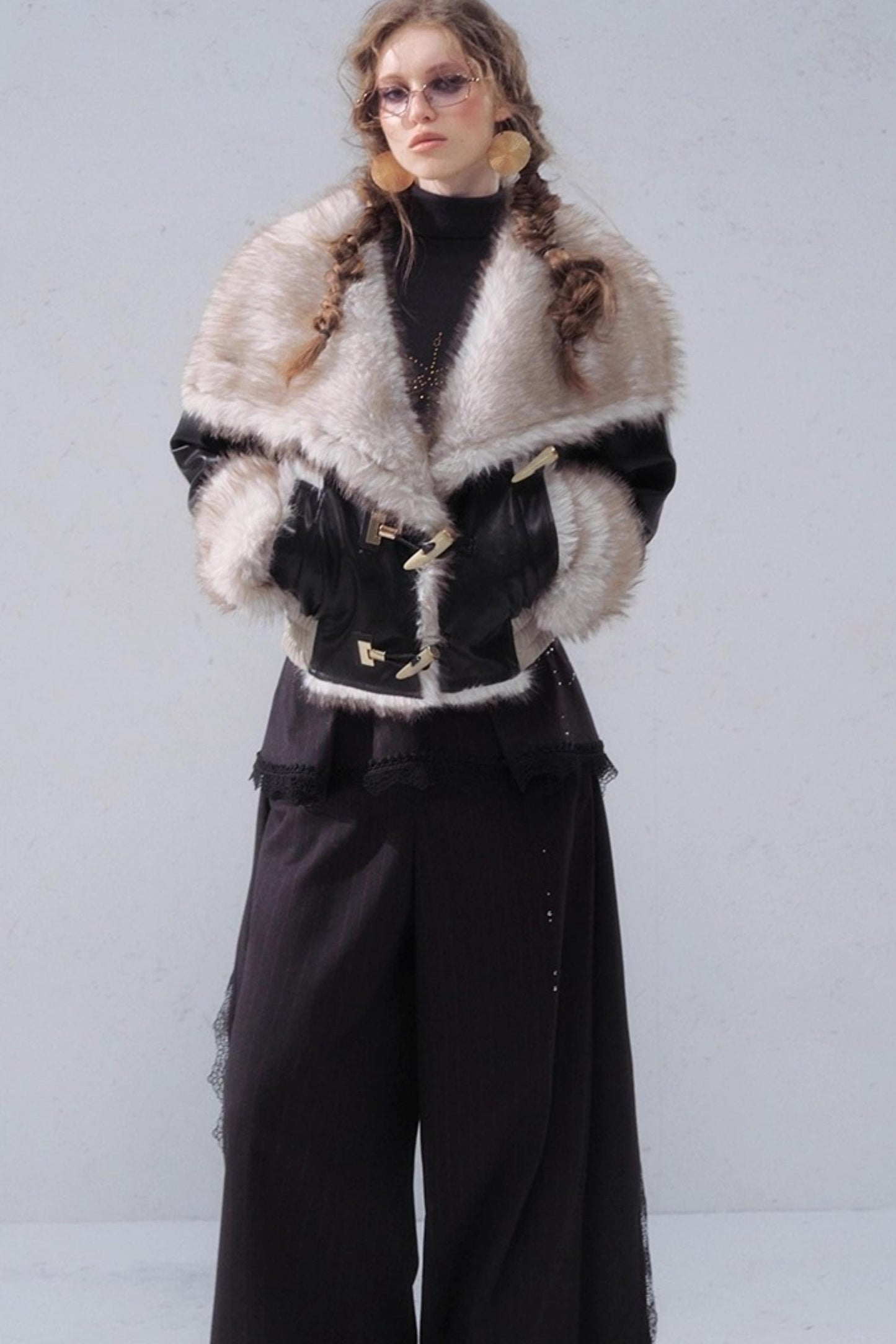 Vintage Leather Patchwork Jacket