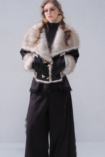 Vintage Leather Patchwork Jacket