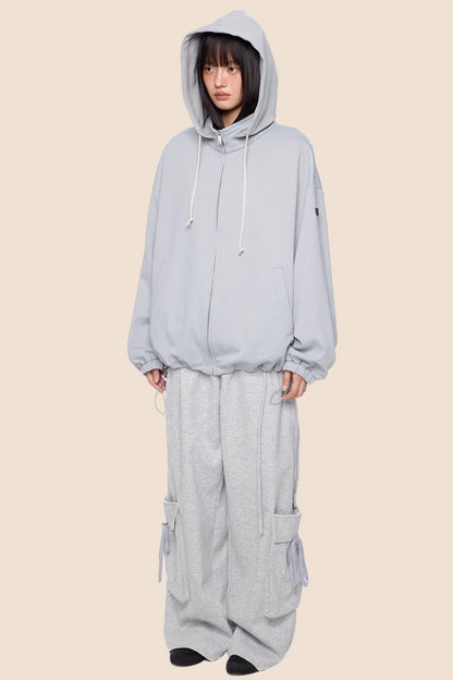 Vintage Drawstring Hoodie Jacket