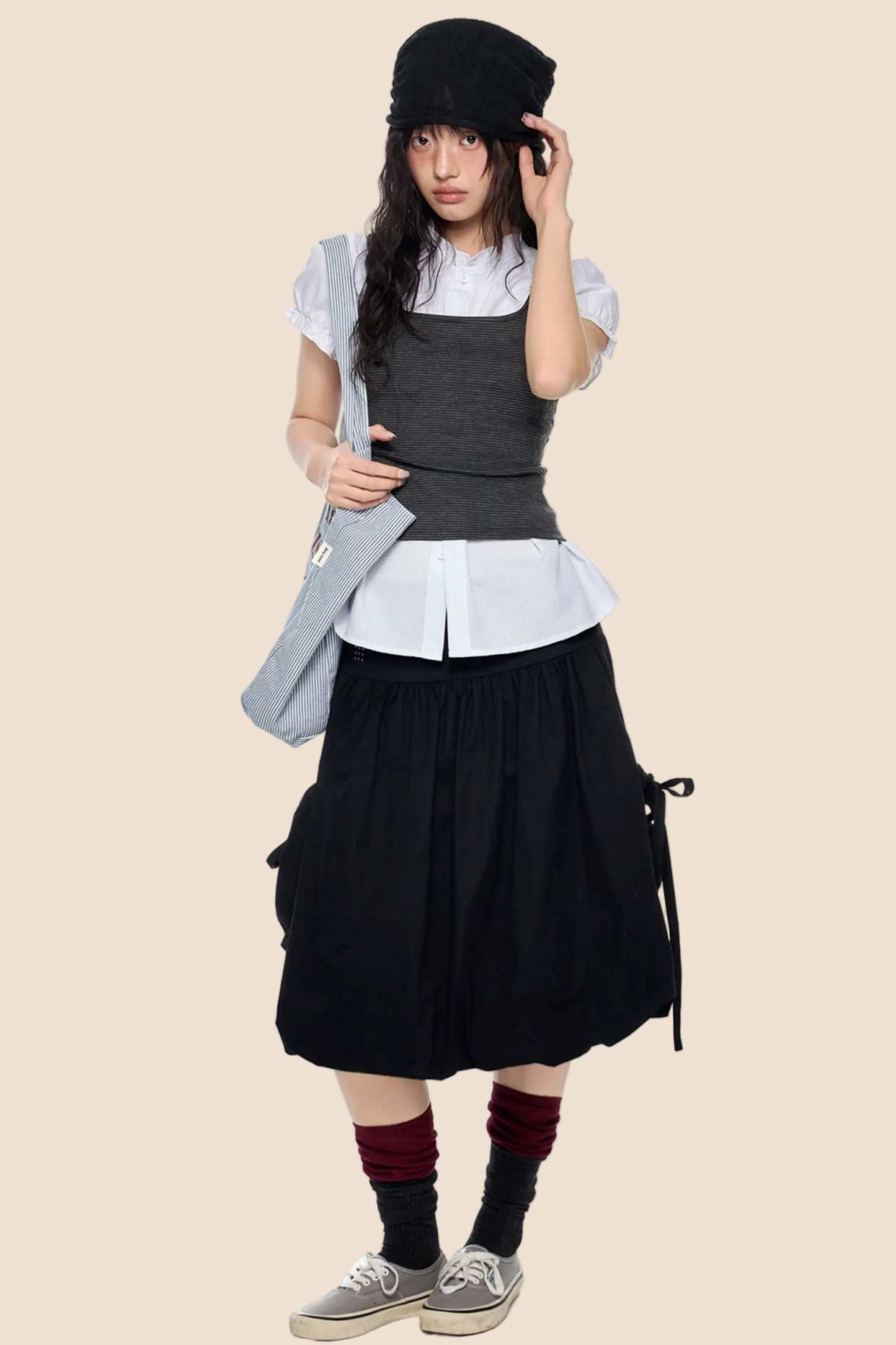 Square Collar Belted Camisole Top