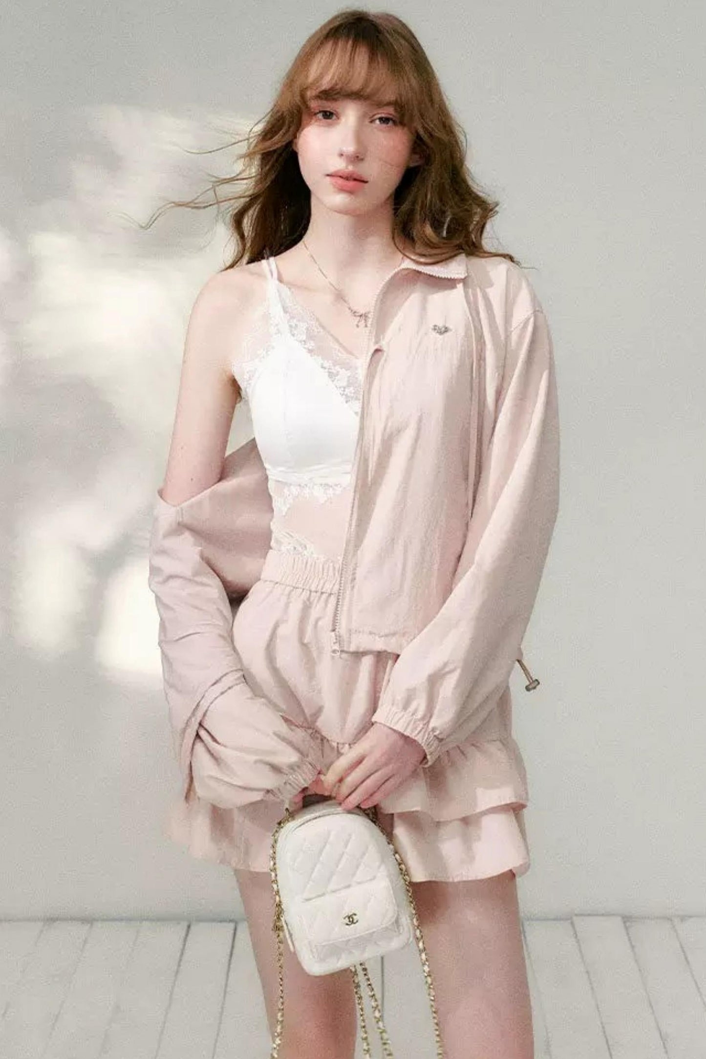Pink Bow Tie Jacket Set