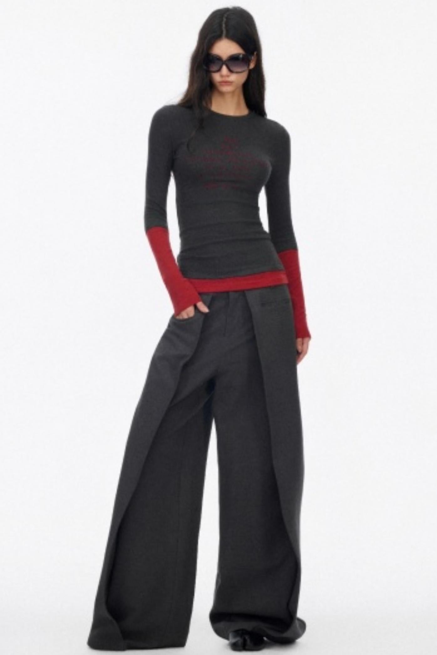 Layered Letter Print Top