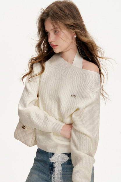 Waffle Texture Halter Top Set