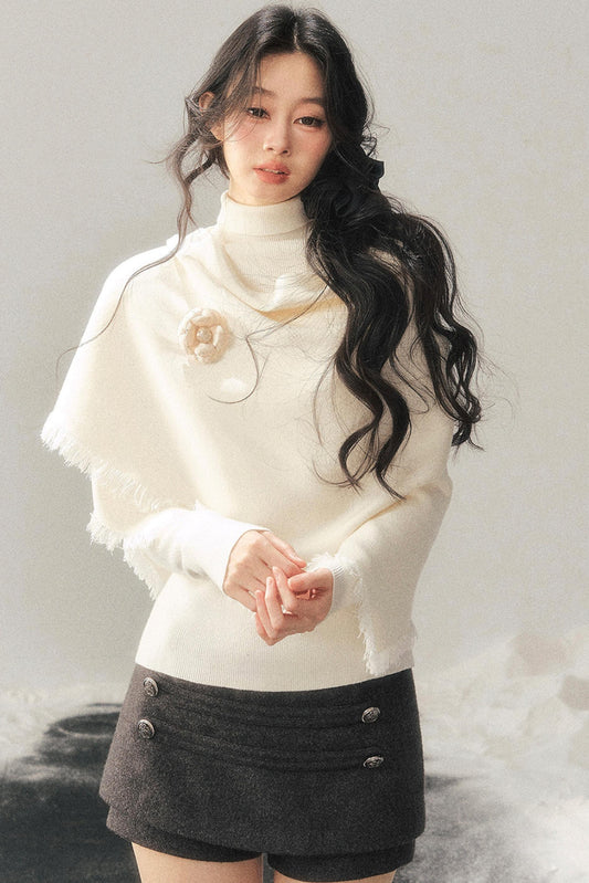 French Winter Turtleneck Sweater Set