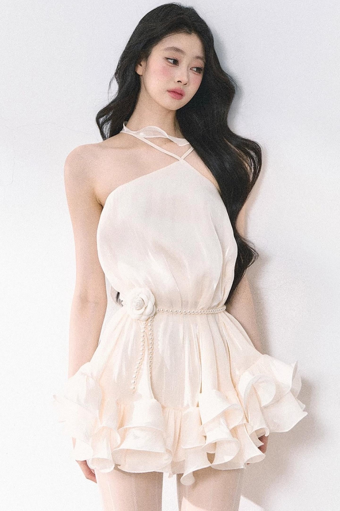 Summer Apricot Elegance Dress