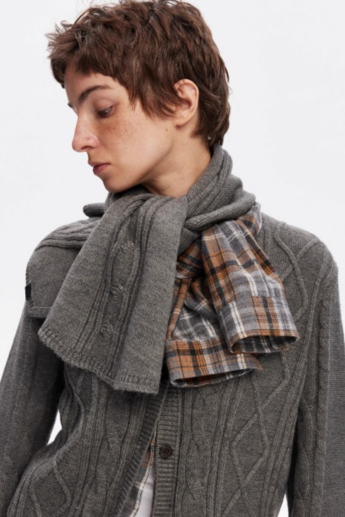 Wool Twist Cardigan Sweater Set-Up