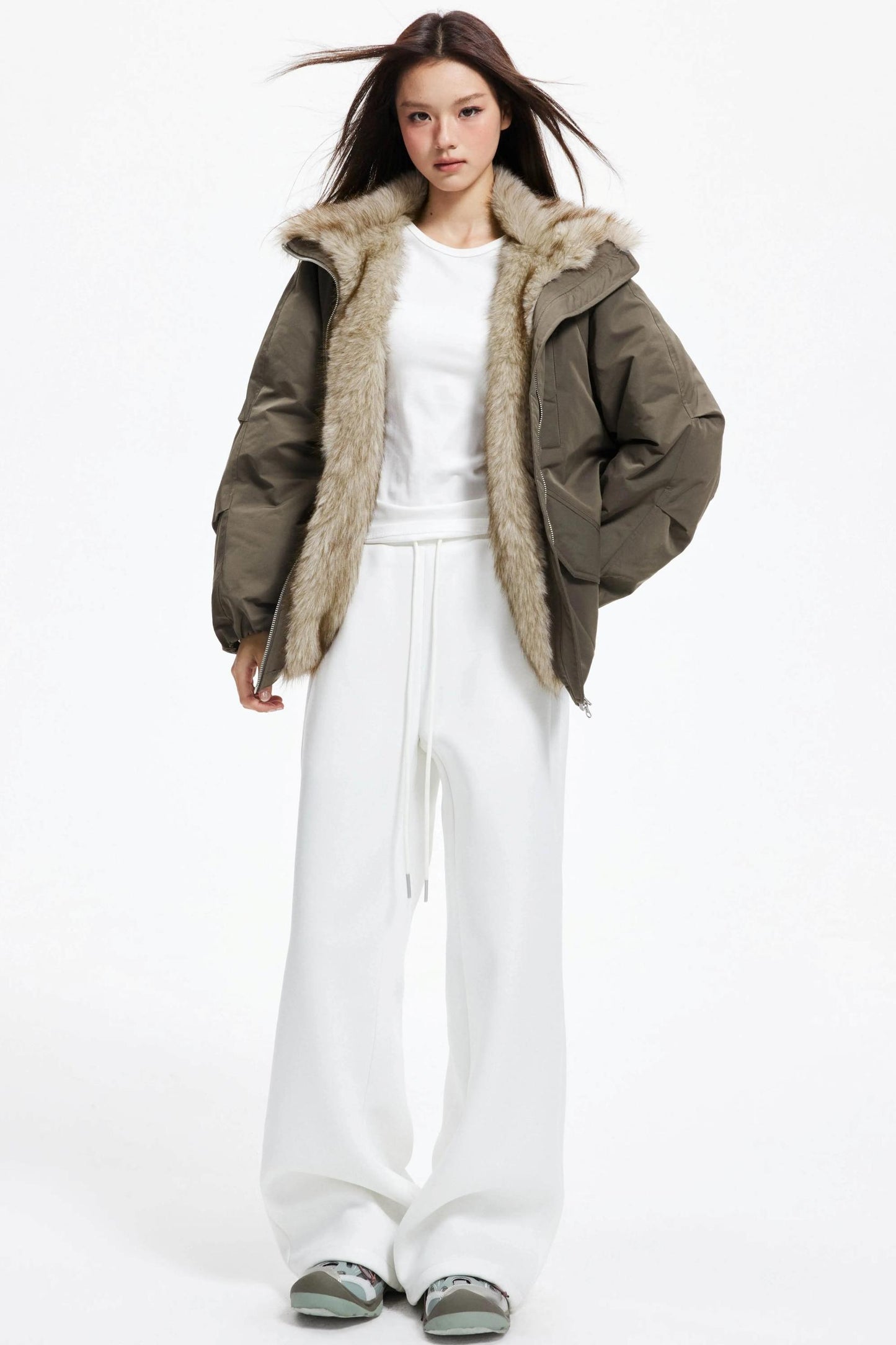 Winter Plush Fur Down Jacket