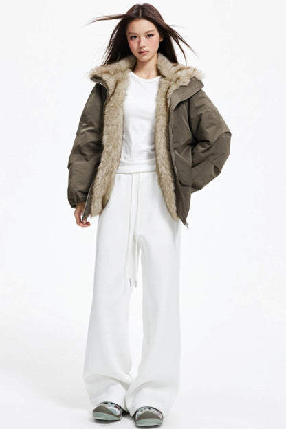 Winter Plush Fur Down Jacket