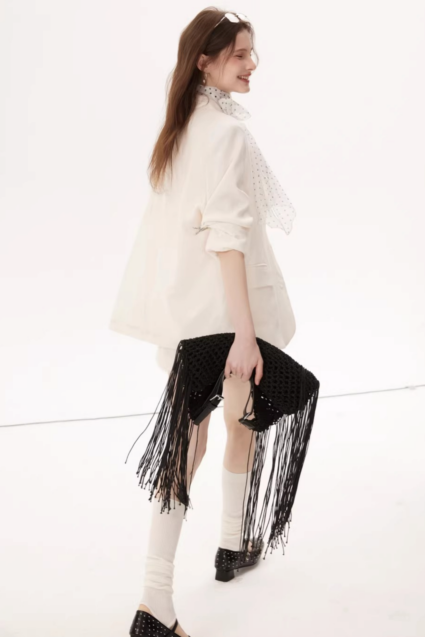 Elegantes weißes Blazer-Ensemble