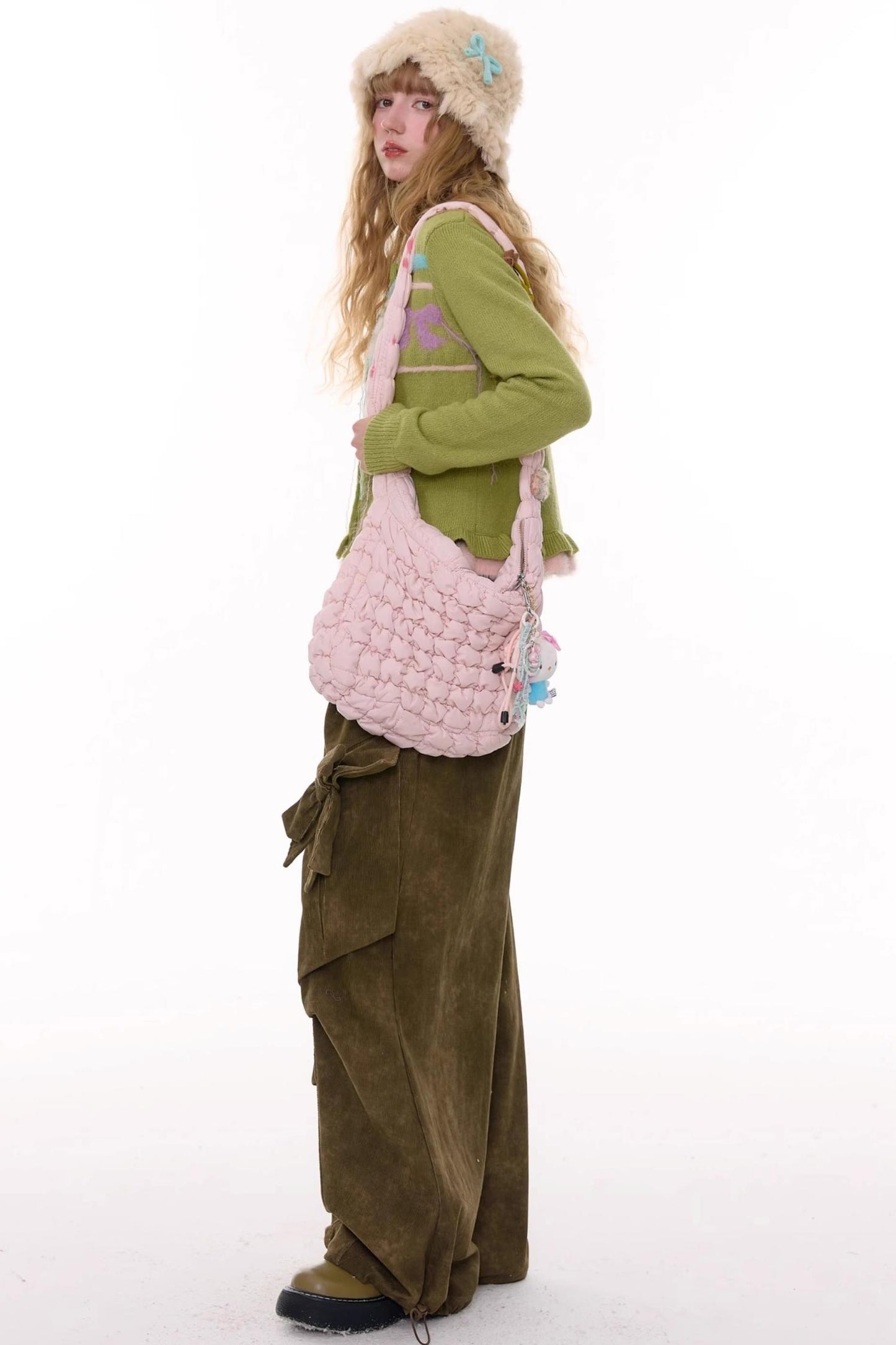 Autumn Silk Bow Cardigan