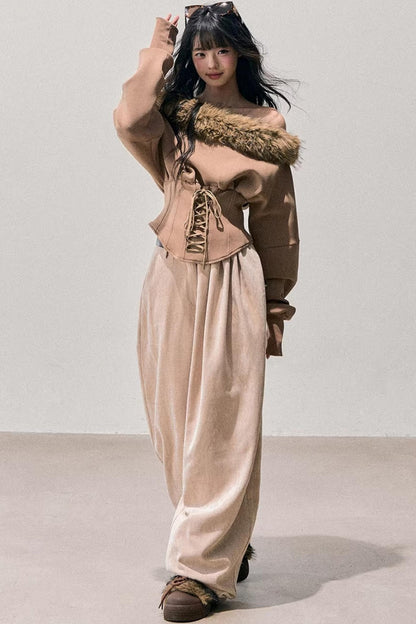 Afterglow Off-Shoulder Plush Top