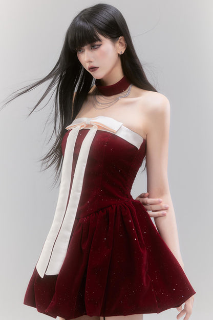 Festive Red Sweet Style Dress