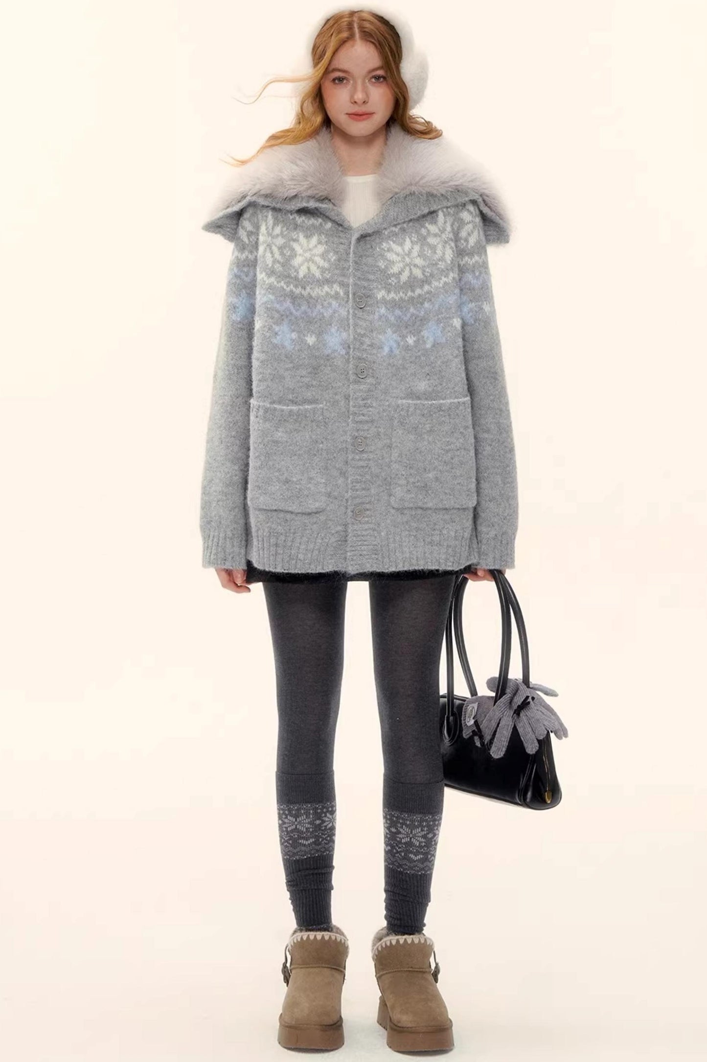 Wool Blend Fair Isle Jacket