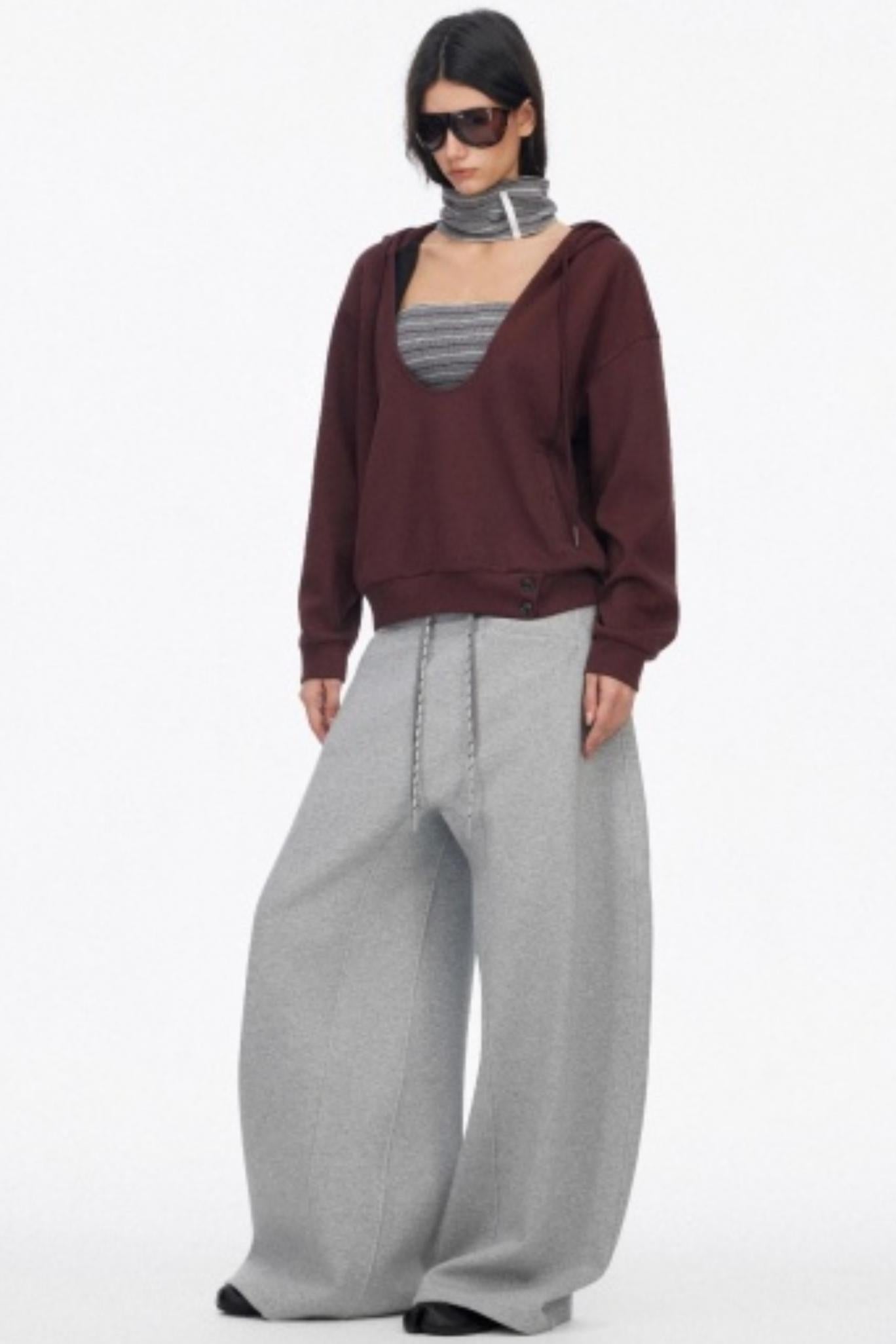 Classic Wide-Leg Fleece Sweatpants