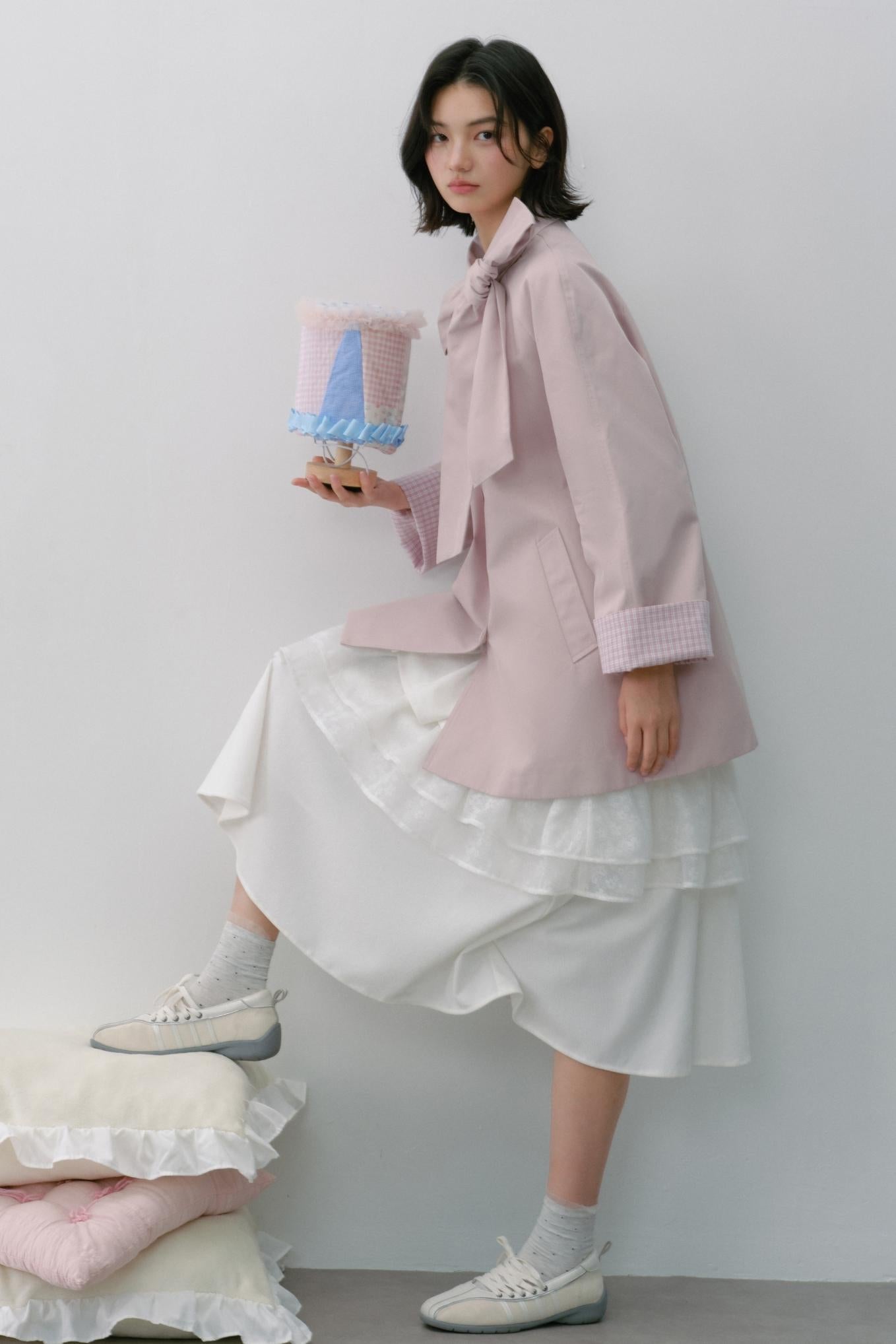 Vintage White Flower Puffy Skirt