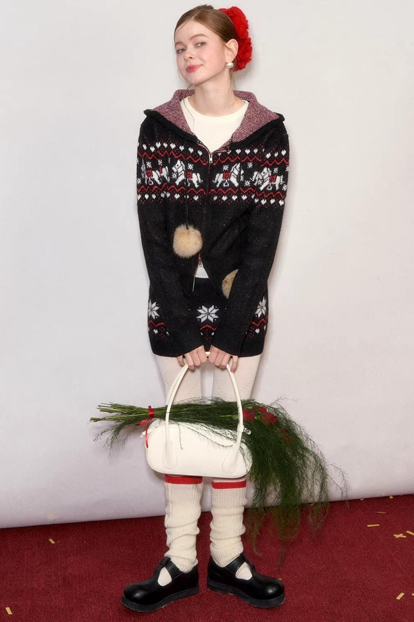 Wool Blend Fair Isle Jacket Set-Up