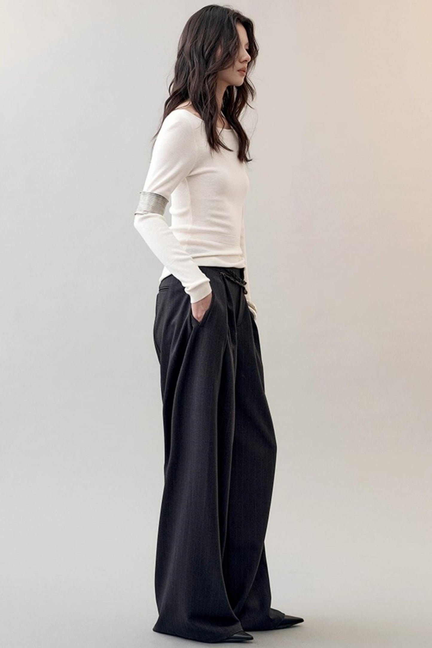 Cloud Yarn Long-sleeved Top