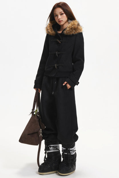 Retro Woolen Jacket & Pants Set-Up