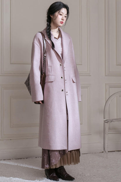 Herringbone Tweed Coat