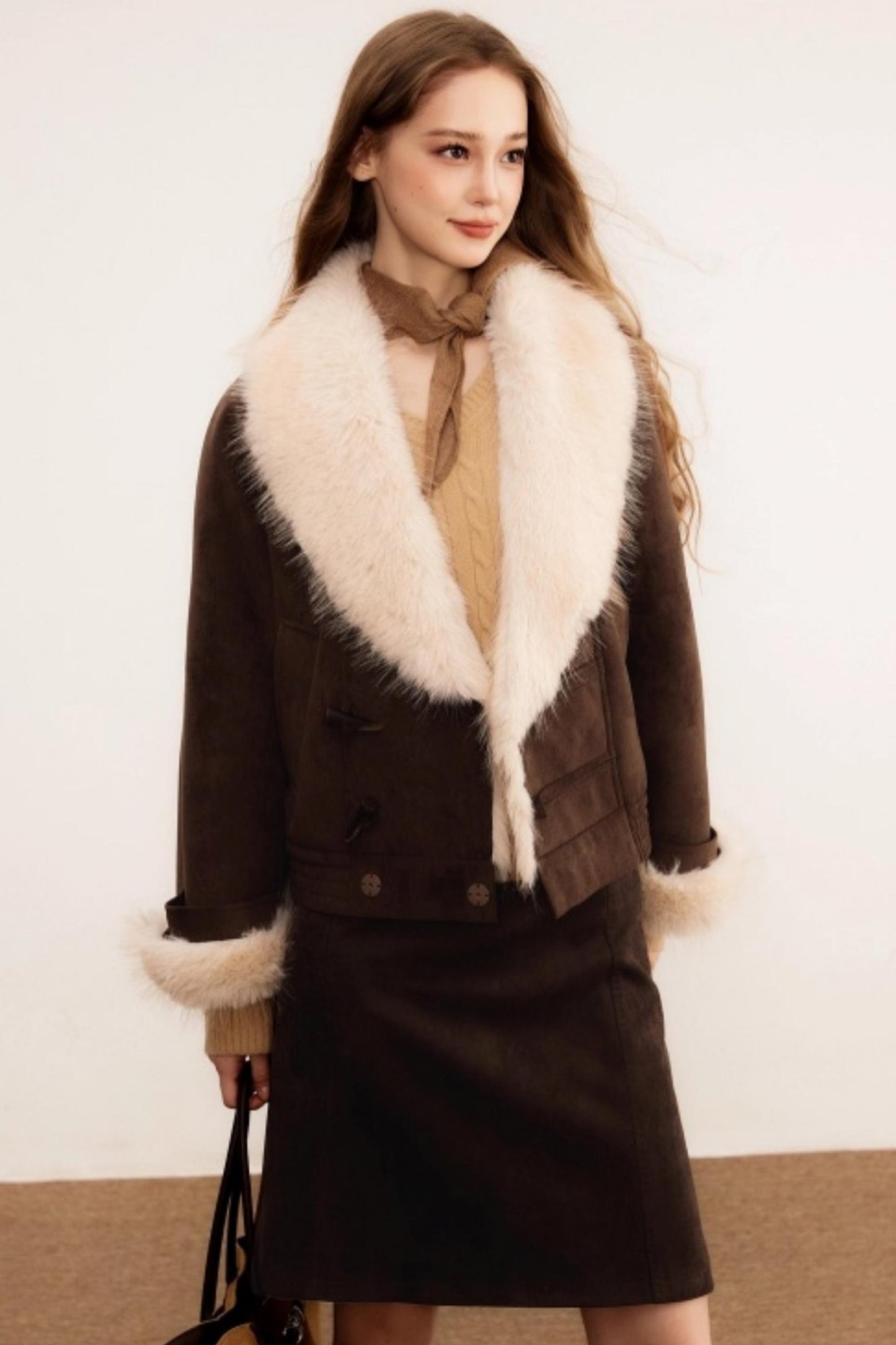 Faux Fur Suede Winter Coat