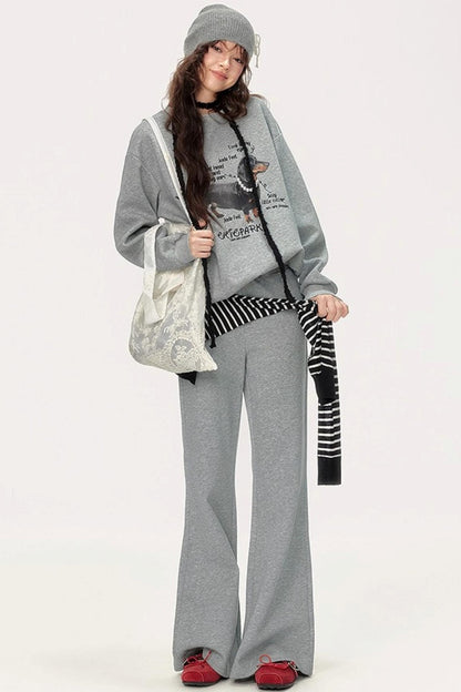 Flared High-Waisted Pants