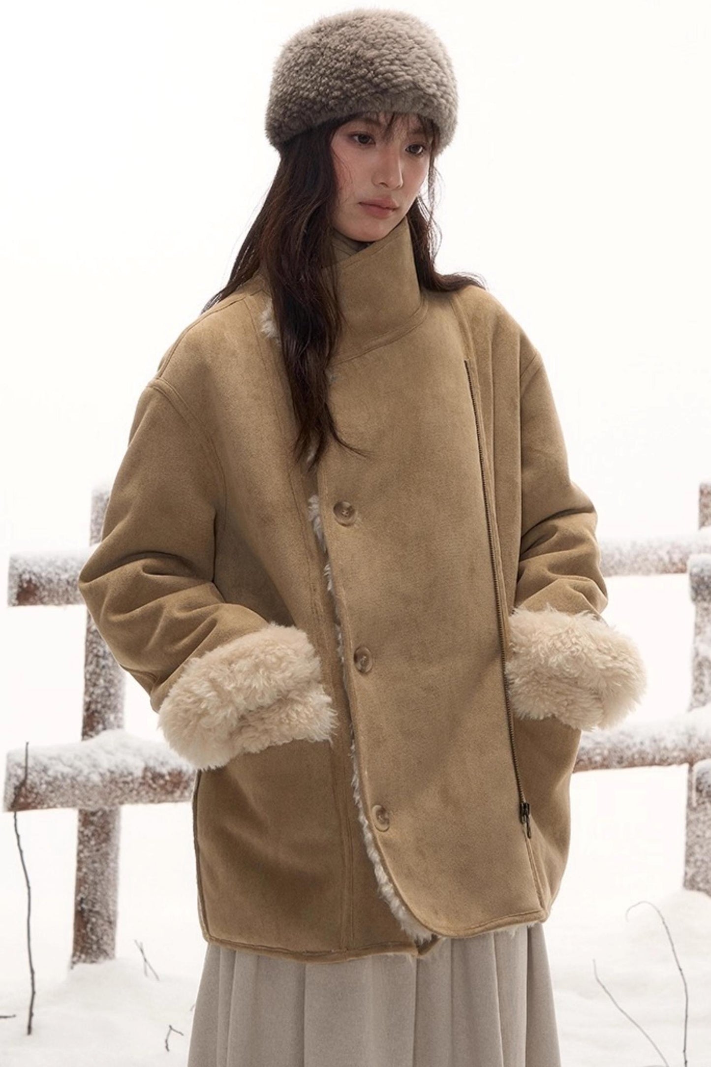 Reversible Leather Fur Coat