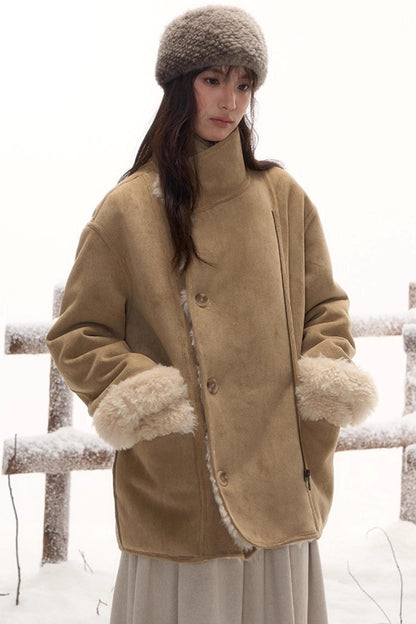 Reversible Leather Fur Coat