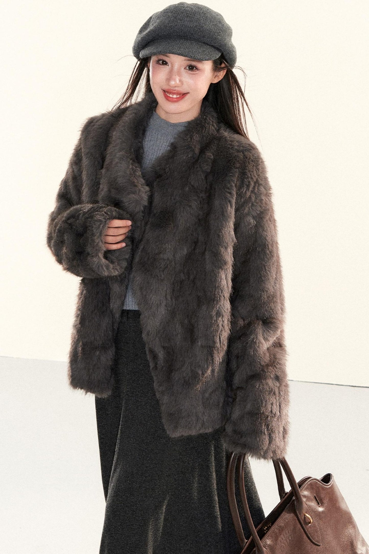 Retro Eco-Friendly Fur Coat