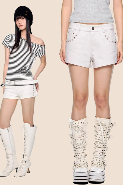 Rivet Retro A-Line Shorts