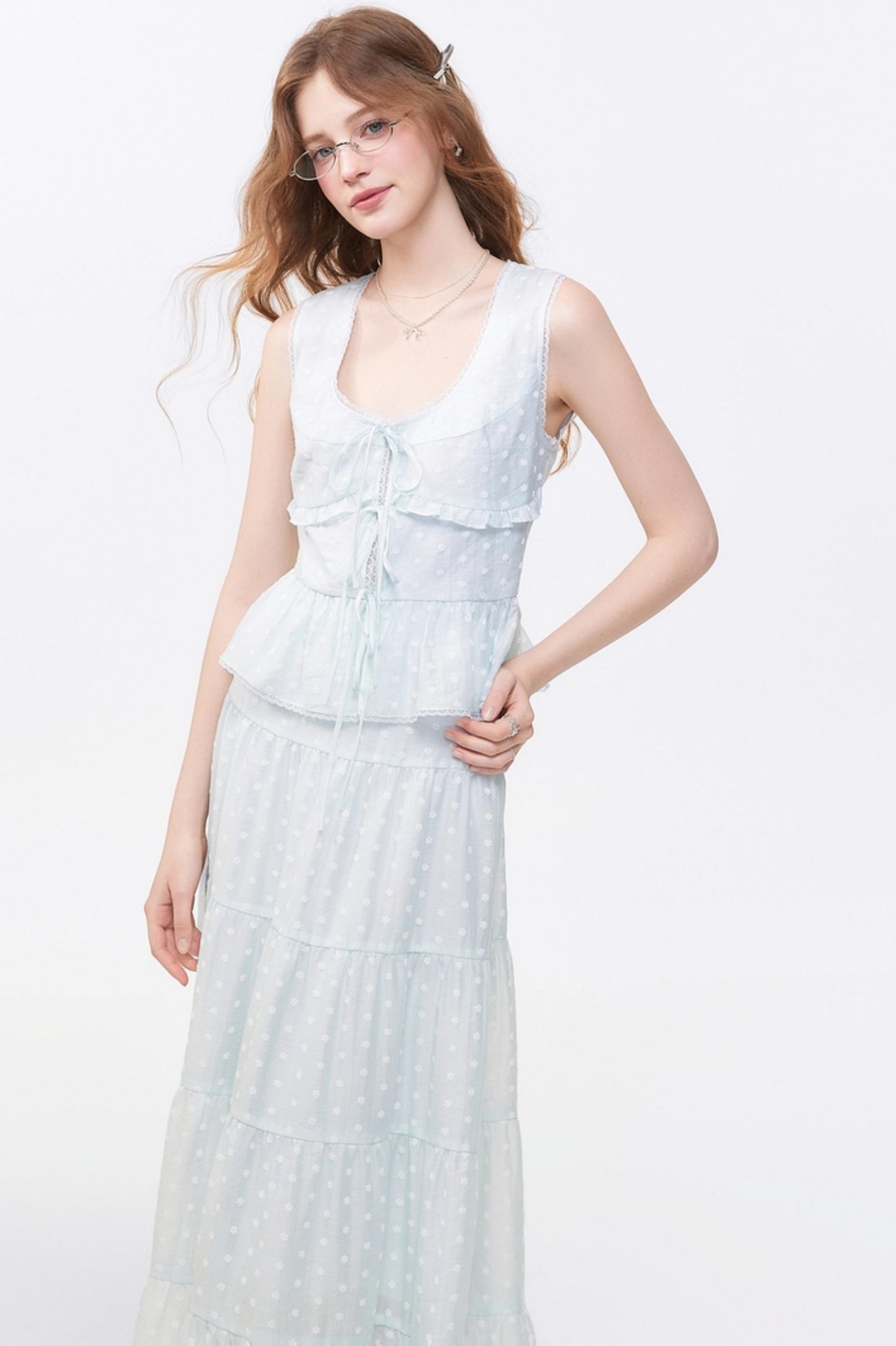 Floral Print Two-Piece Skirt Set-Up