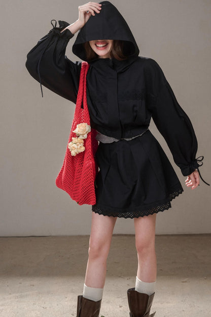 Cotton Trench Coat Set