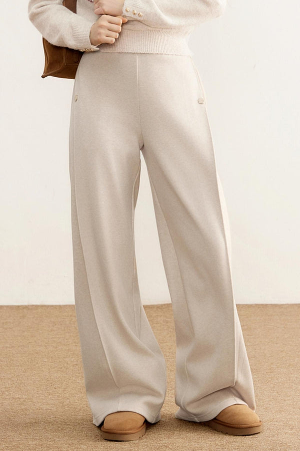 Winter Composite Fleece Wide-Leg Pants