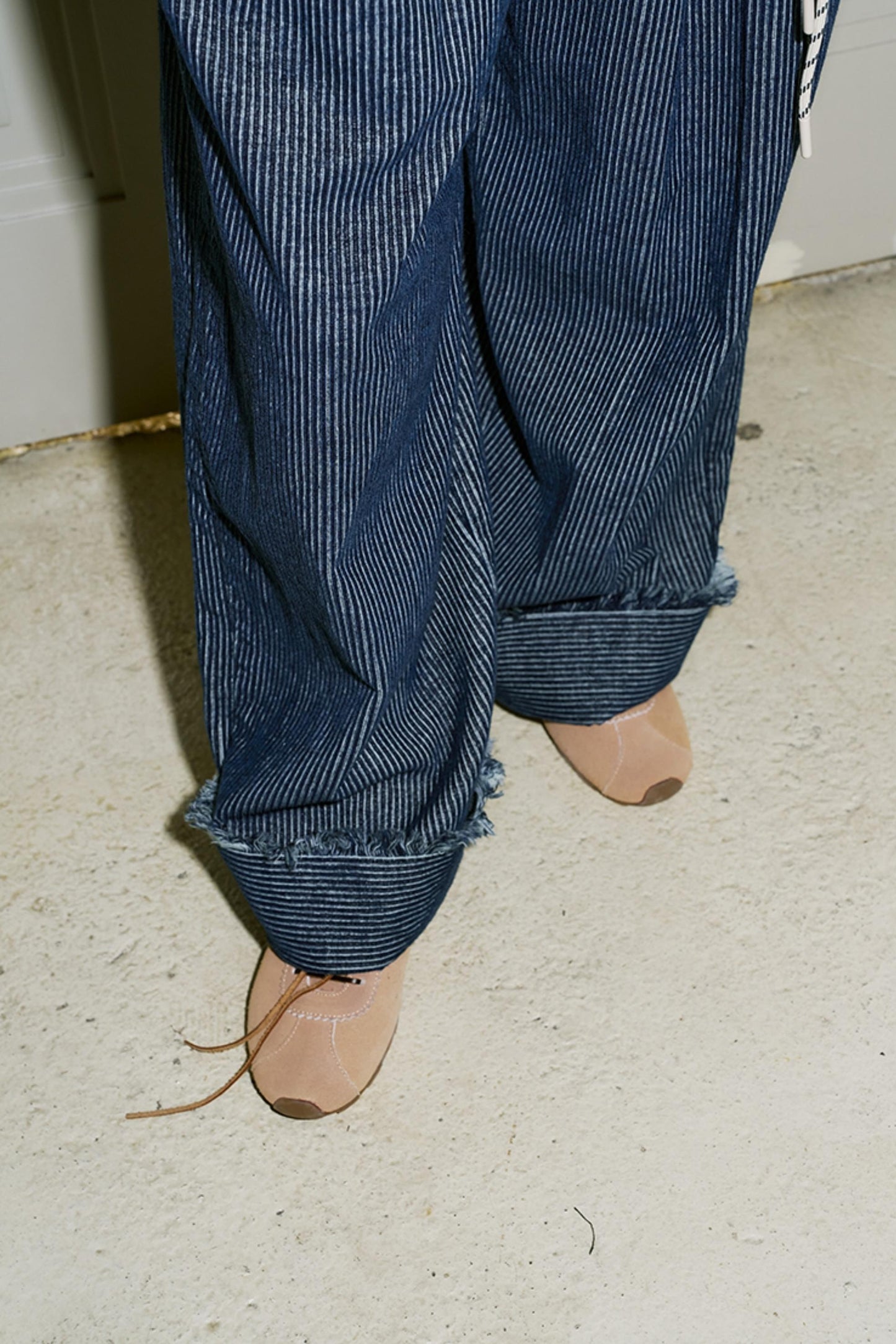 RETRO CORDUROY STRAIGHT-LEG LOOSE FIT PANTS