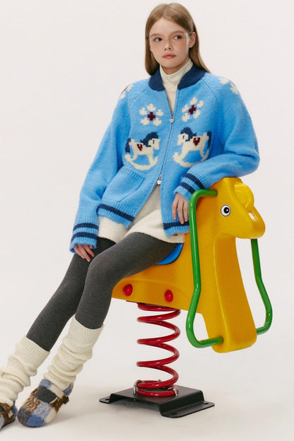 Heart Pony Knitted Cardigan