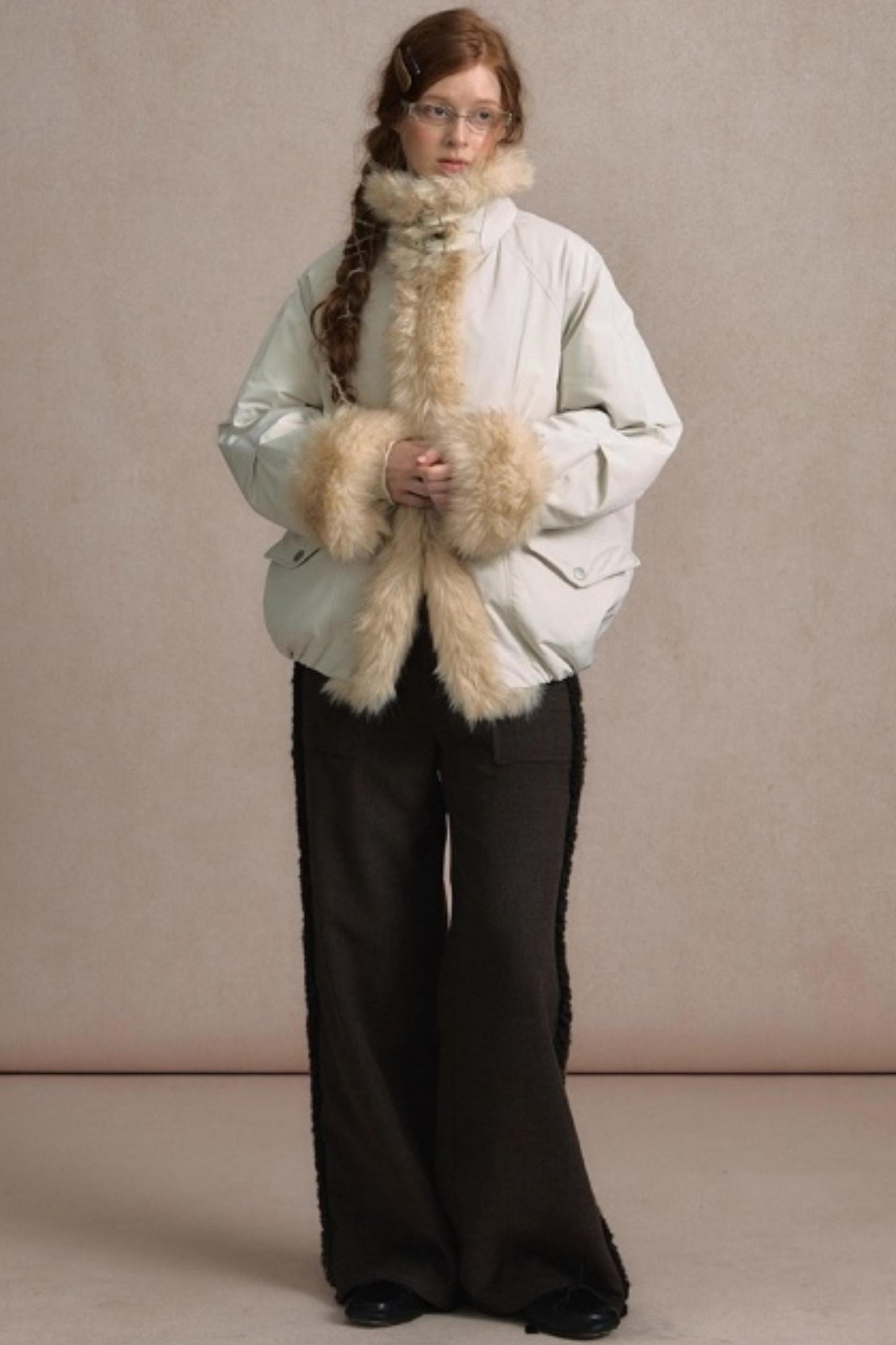 Lazy Drape Wide-Leg Pants