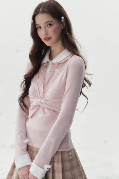 Doll Collar Three-Piece Top