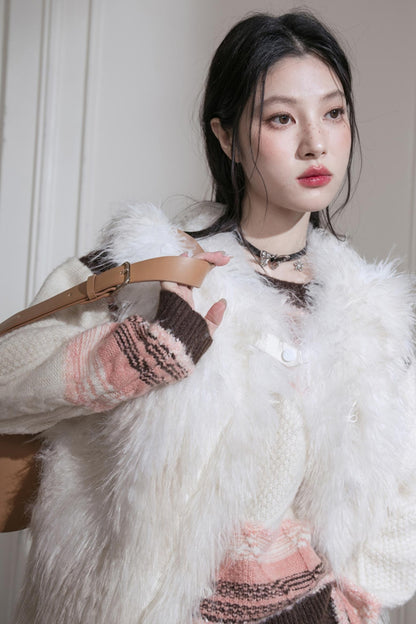 Cedar Milk Eco-Friendly Fur Vest