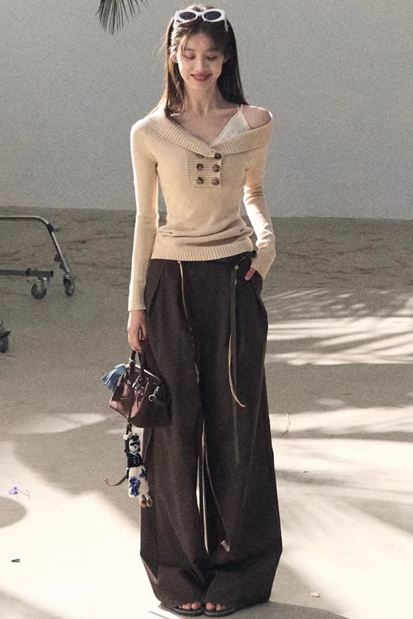 Asymmetrical Cotton Knit Top