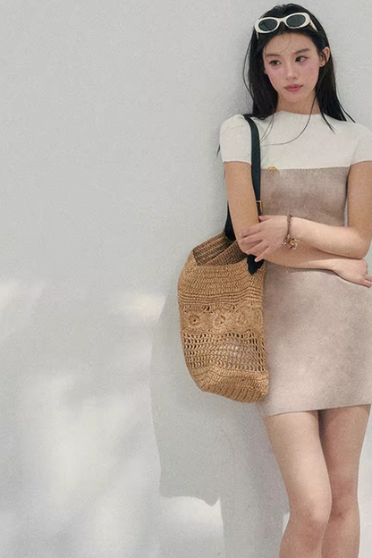 Elegant White Knit Dress