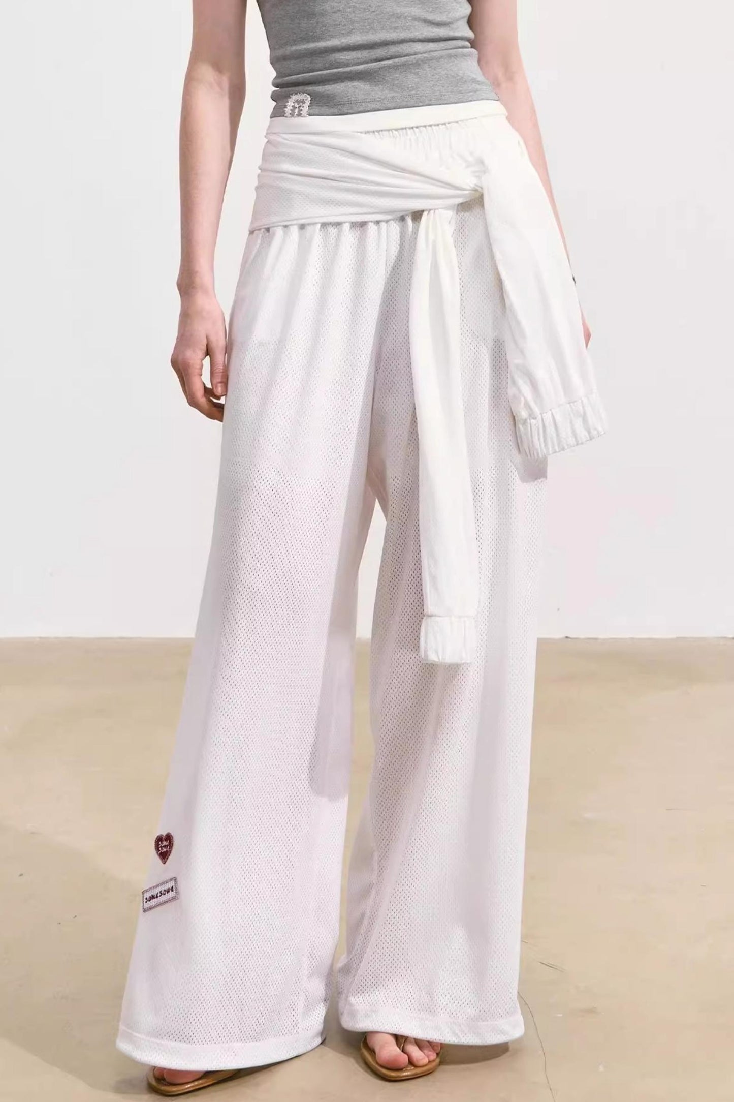 Airy Linen Wide-Leg Pants